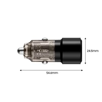 CC03 2 prievadų PD75W automobilinis įkroviklis - juodas