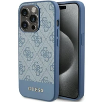 Guess 4G Stripe Collection dėklas telefonui iPhone 15 Pro - mėlynas