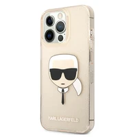 Karl Lagerfeld Glitter Karl's Head Case iPhone 13 Pro / iPhone 13 - auksinis