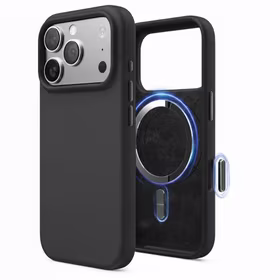 Dėklas "TM MagSafe Silicone" iPhone 17 Pro / Nakties juodas /