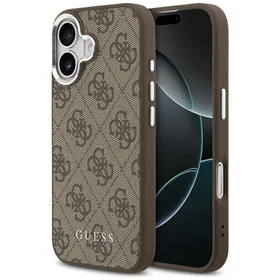 Guess 4G Classic Logo Magnetinis dėklas telefonui iPhone 17 - rudas