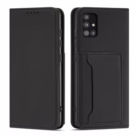 Magnetinis kortelių dėklas Xiaomi Redmi Note 11 Pro piniginė kortelių laikiklis juodas