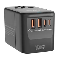 Blitzwolf BW-TA2 5-in-1 kelionių adapteris 2xUSB PD + 2xC QC + C GaN 100W