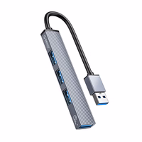 Orico AH-A13 USB-A Hub prijungimo stotelė 1x USB-A 3.0 + 3x USB-A 2.0 - pilka