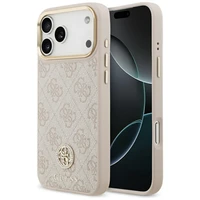 Guess 4G Strass Logo magnetinis dėklas telefonui iPhone 17 Pro Max - rožinis