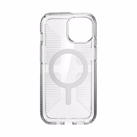 Speck Gemshell Grip + MagSafe - dėklas iPhone 17e / 16e / 15 / 14 / 13 (Clear / Chrome Finish)