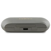 Guess pailgintas metalinis spausdintas logotipas Bluetooth TWS ausinės + įkrovimo stotelė - pilkos