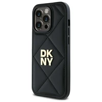 DKNY Quilted Stack Logo dėklas telefonui iPhone 14 Pro - juodas