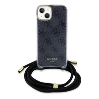 Guess Crossbody Cord 4G Print dėklas telefonui iPhone 15/14/13 - juodas