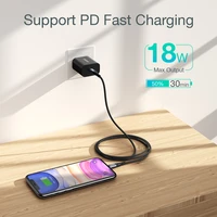 Choetech IP0041 USB-C / Lightning MFi 480Mb/s 3A 2 m kabelis - juodas