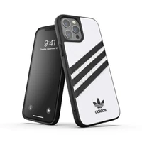 Adidas OR formuotas dėklas PU iPhone 12 Pro Max - balta/juoda