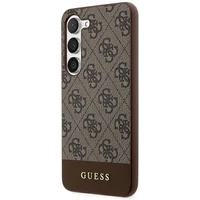 Guess 4G Stripe Collection dėklas telefonui Samsung Galaxy S24+ - rudas