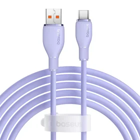 Baseus Pudding 100W USB-A - USB-C kabelis 2m - violetinis
