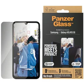 PanzerGlass itin platus privatumo apsauginis stiklas su pozicionieriumi Samsung Galaxy A15 / A15 5G