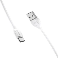 USB kabelis Borofone BX19 USB-A to USB-C 1.0m baltas