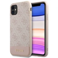 Guess 4G Stripe Collection dėklas telefonui iPhone 11 / Xr 6.1" - Rožinis