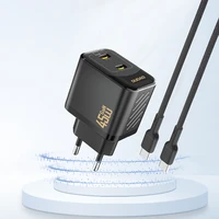 Dudao A28PEU PD 45W GaN 2xUSB Wall Įkroviklis - Juodas