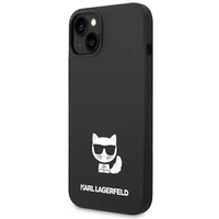 Karl Lagerfeld KLHCP14MSLCTBK iPhone 14 Plus 6.7 "kietas dėklas juodas / juodas Silikoninis Choupette Kūnas
