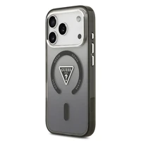 GUESS magnetinis dėklas telefonui IPHONE 17 Pro, suderinamas su MagSafe GUHMP17LHGTMLCGK (IML gradientinis dėklas su trikampiu logotipu) juodas