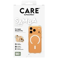 CARE by PanzerGlass Madingas Samba dėklas su baltu Magnetiniu iPhone 17 Pro - Skaidrus