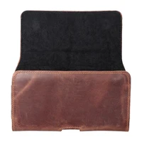 ROYAL Crazy Horse universalus horizontalus odinis diržo dėklas dydis L IPHONE 12 / 12 PRO / 13 / 13 PRO / 14 / 14 PRO / SAMSUNG S10 / S20 / S21 / A40 / HUAWEI P8 LITE / P30 / P40 / P9 LITE rudas