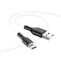 Borofone Kabelis BX63 Charming - USB į MicroUSB - 2,4A 1 metras juodas-baltas