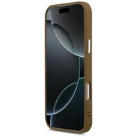 Guess Trikampio logotipo magnetinis dėklas iPhone 17 Pro Max - rudas