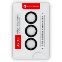 Forcell Premium kameros objektyvo grūdintas stiklas - Samsung Galaxy S25 Plus mėlyna juoda