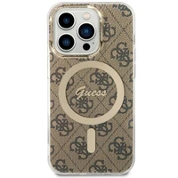Guess GUHMP14LH4STW iPhone 14 Pro 6.1" rudas/rudas kietas dėklas 4G MagSafe