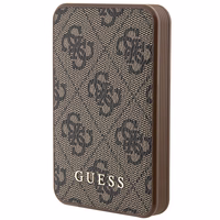 Guess Išorinė baterija 15W GUPB5LP4GEGW 5000mAh ruda/ruda 4G Odinis Metalinis Logotipas