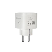 FORCELL F-ENERGY EU02 išmanusis kištukas 230V su WiFi, programuotoju ir Tuya/Amazon Alexa palaikymu - baltas