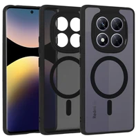 Visiškai matinis Magnētinis dėklas Xiaomi Redmi Note 14 Pro 4G juodas