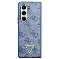 Guess 4G trikampis strass dėklas telefonui Samsung Galaxy Z Fold 5 - mėlyna
