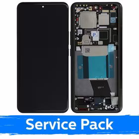 LCD ekranas suderinamas su Xiaomi 14 Ultra su rėmeliu / Juodas / (Service Pack)