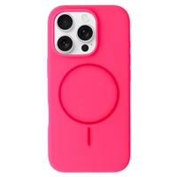 Magsafe Slim Silicone dėklas Samsung Galaxy S25 rožinis