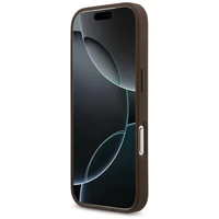 Guess 4G Circle Classic Logo Magnetinis dėklas telefonui iPhone 17 Pro - ruda