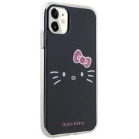 Hello Kitty IML katės veido dėklas telefonui iPhone 11 / Xr - juodas