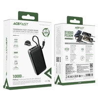 Išorinė baterija Power Bank Acefast M7-10000 PD30W With Cable 10000mAh juoda