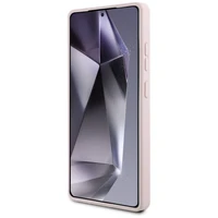 Dėklas telefonui Samsung Galaxy S25 Ultra – rožinis, Guess silikoninis didelis 4G logotipo apačioje užrašas