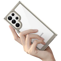 Outer Space dėklas Samsung Galaxy S22 Ultra kietas dangtelis su geliniu rėmu raudona