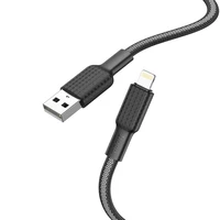 Kabelis USB A į Lightning Hoco 2,4A 1 m X69 juodas baltas