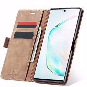 Spacecase piniginės dėklas Galaxy Note 10+ šviesiai rudas