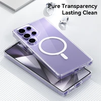 Rock Crystal Transparent Series Magnetinis Dėklas telefonui Samsung Galaxy S25 Ultra skaidrus