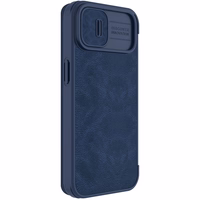 Dėklas Nillkin Qin Pro Leather Apple iPhone 14 Plus mėlynas