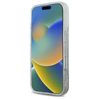 Karl Lagerfeld skystų blizgučių Karl Head magnetinis dėklas telefonui iPhone 16 Pro - skaidrus