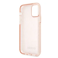 Guess GUHCN58PCGLPI iPhone 11 Pro sidabriškas kietasis dėklas Glitter