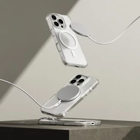 Ringke Fusion Magnetinis iPhone 16 Pro Max dėklas - matinė skaidri