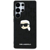 Dėklas Karl Lagerfeld Odinis Monogram Pin Logo Karl Head Samsung Galaxy S25 Ultra juodas