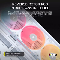 Corsair 4500X LX-R RGB Tempered Glass Mid-Tower, White „Midi Tower“ Balta