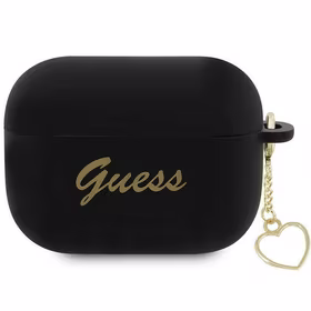Guess GUAP2LSCHSK ausinių dėklas (m) - juodas Silicone Charm Heart Collection